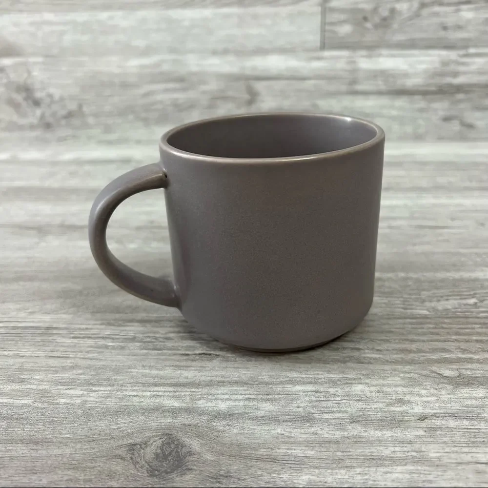 Pottery Barn Lavender Gray Coffee Mug